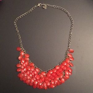 Like new! Beaded Coral statement necklace